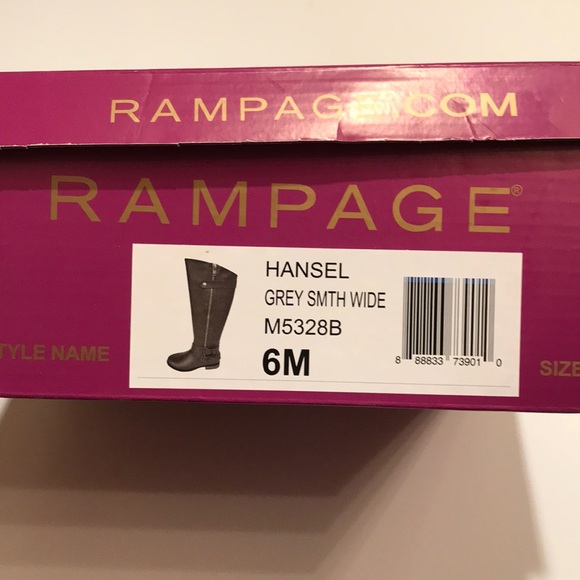 NWT RAMPAGE HANSEL GREY WIDE TALL BOOTS 6 - Picture 8 of 8